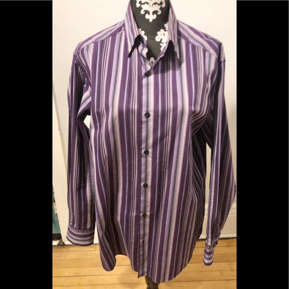 Liz Claiborne Concepts Purple button-down Shirt - Picture 1 of 4